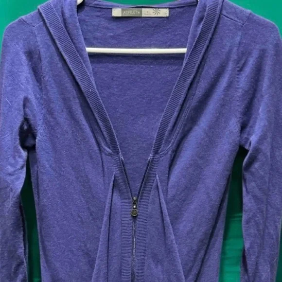 Athleta Women's purple Cardigan with Zipper & hood SMALL - Picture 4 of 5